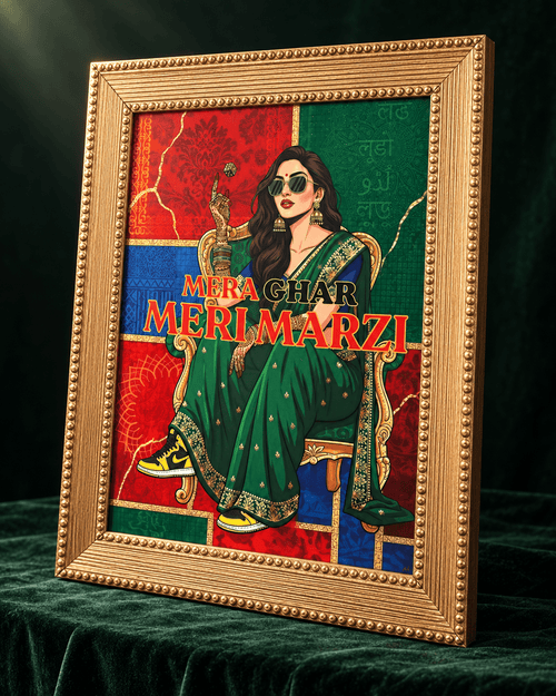 Mera Ghar Meri Marzi Framed Artwork - Ludo Ghar