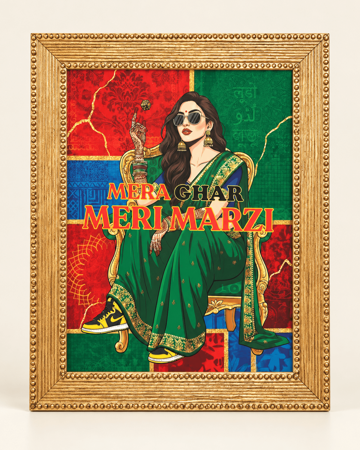 Mera Ghar Meri Marzi Framed Artwork - Ludo Ghar