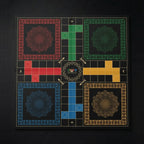 Luxury modern Ludo Ghar ludo board 20"x20" with minimalist design