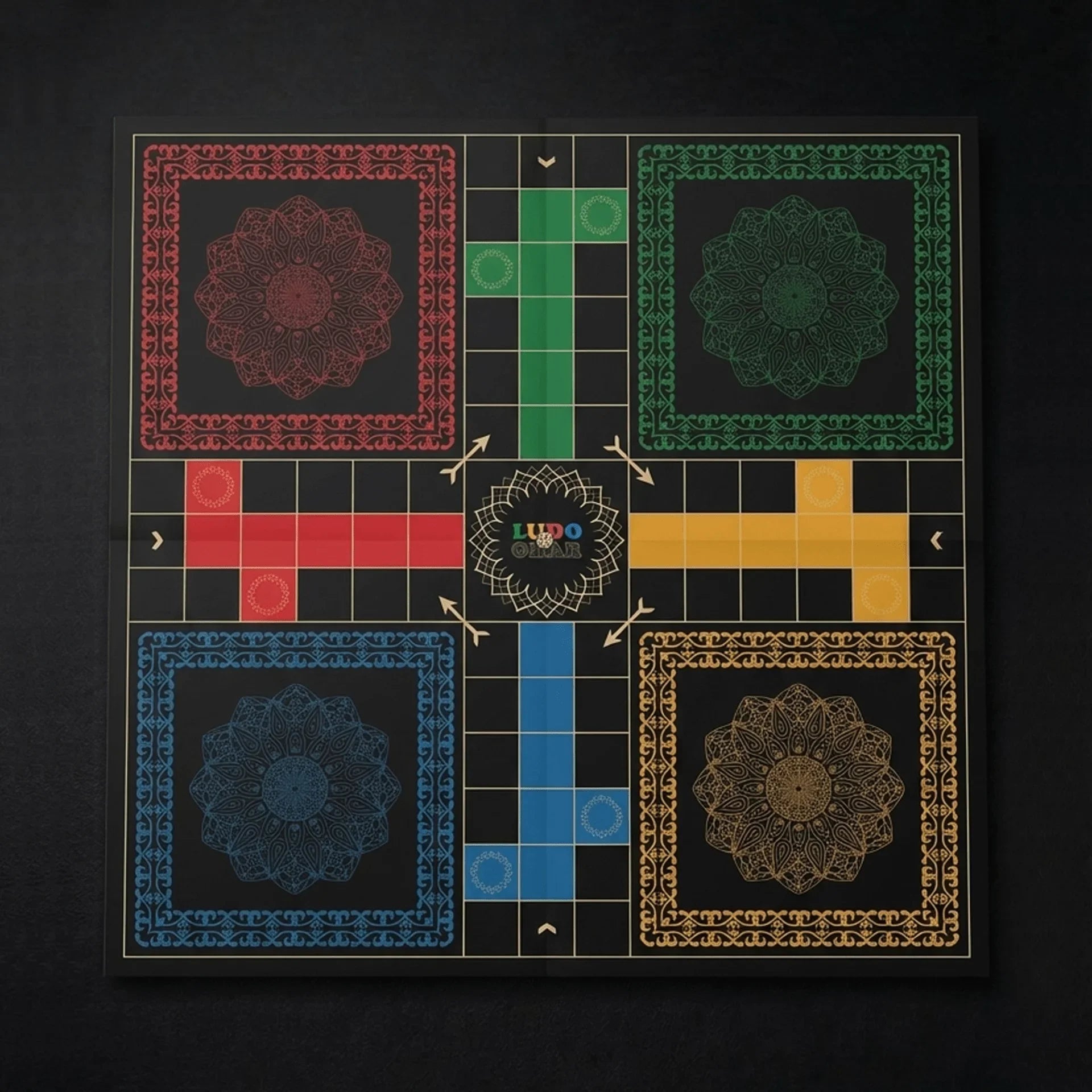 Luxury modern Ludo Ghar ludo board 20"x20" with minimalist design