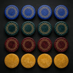 Premium resin player tokens from the Ludo Ghar luxury ludo board game