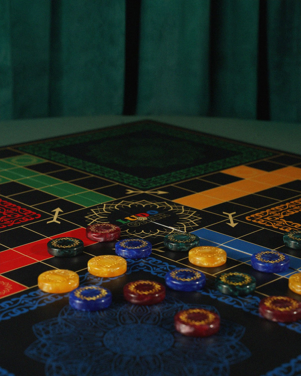 Noir Series: India & Pakistan Ludo Board - Ludo Ghar