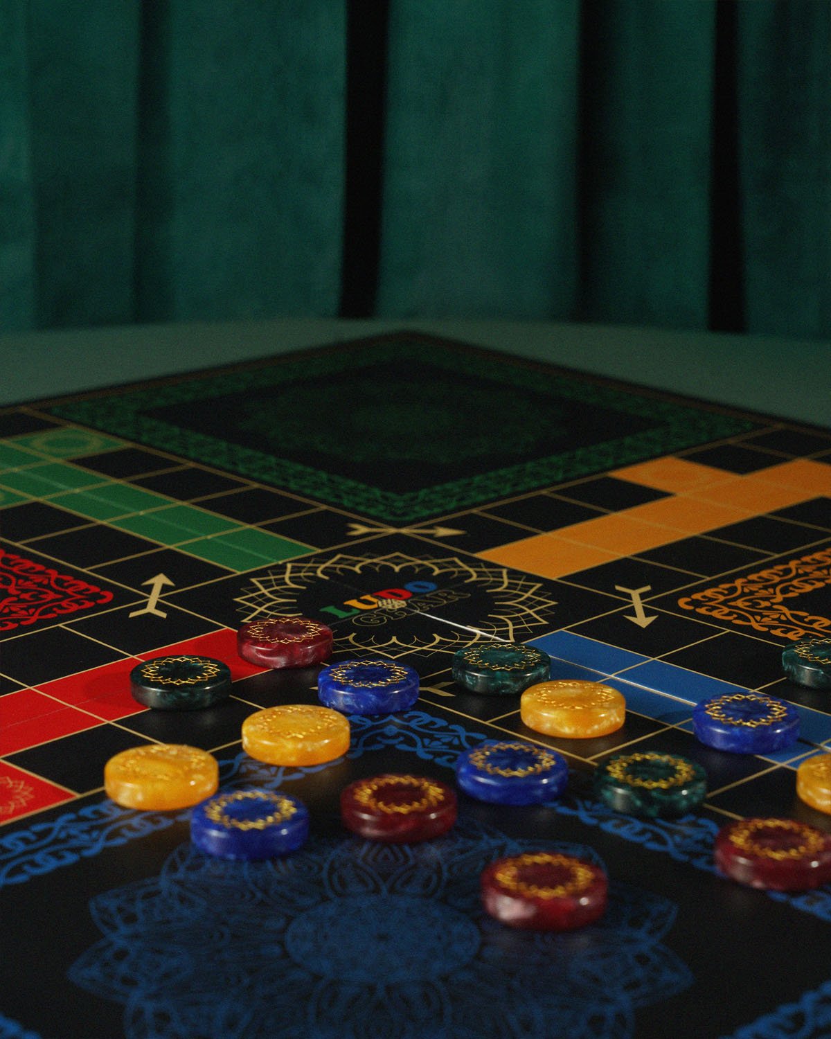 Noir Series: India & Pakistan Ludo Board - Ludo Ghar