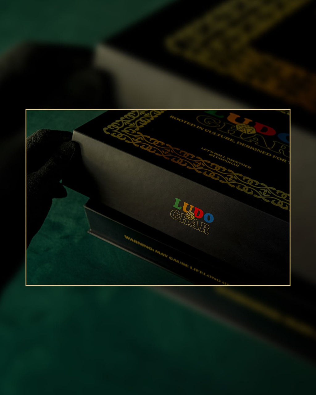 Noir Series: India & Pakistan Ludo Board - Ludo Ghar