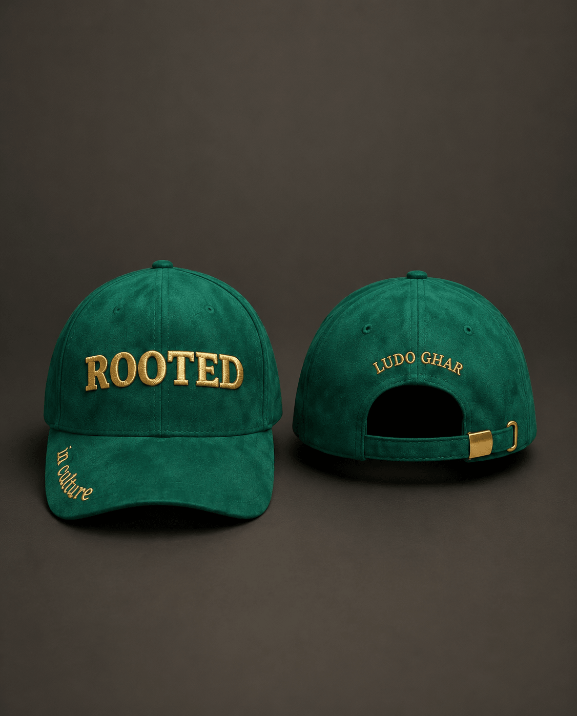 Rooted in Culture Dad Hat | Premium Suede Adjustable Cap - Ludo Ghar